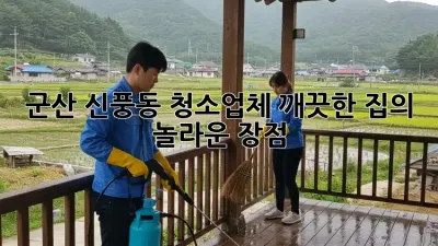 군산 신풍동 청소업체, 깨끗한 집의 놀라운 장점!